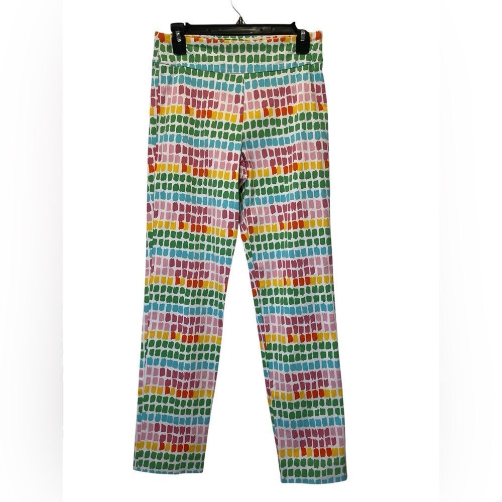Krazy Larry Multiple Color Geometric Pull-On Ankle Pants Size 6